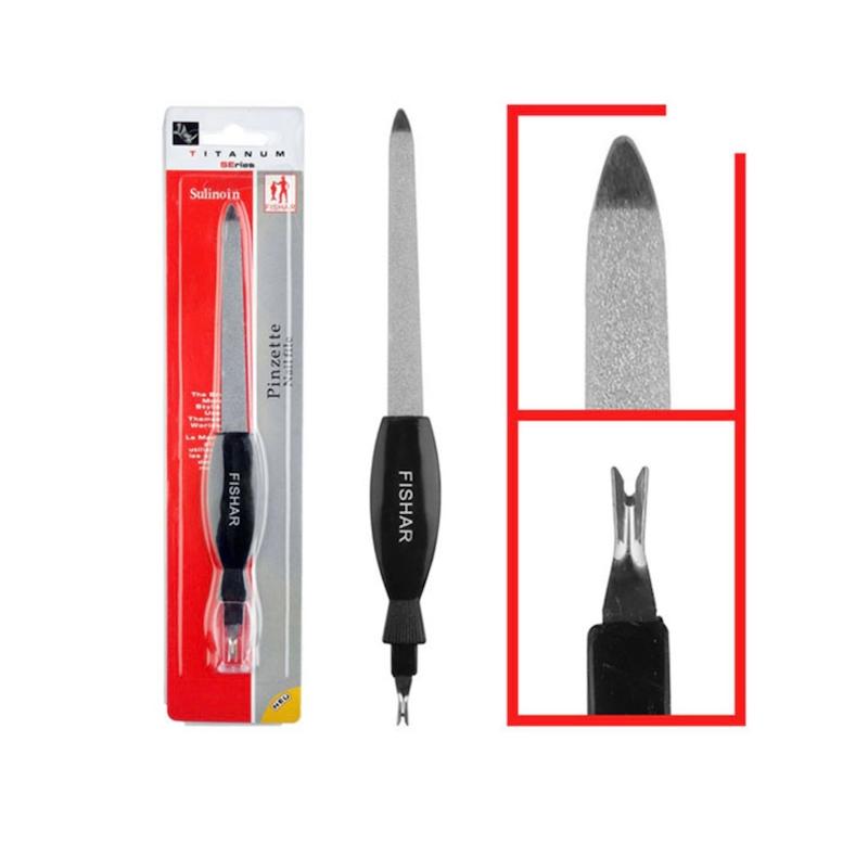 سوهان و گوشه گیر ناخن دو طرفه فلزی TITANUM