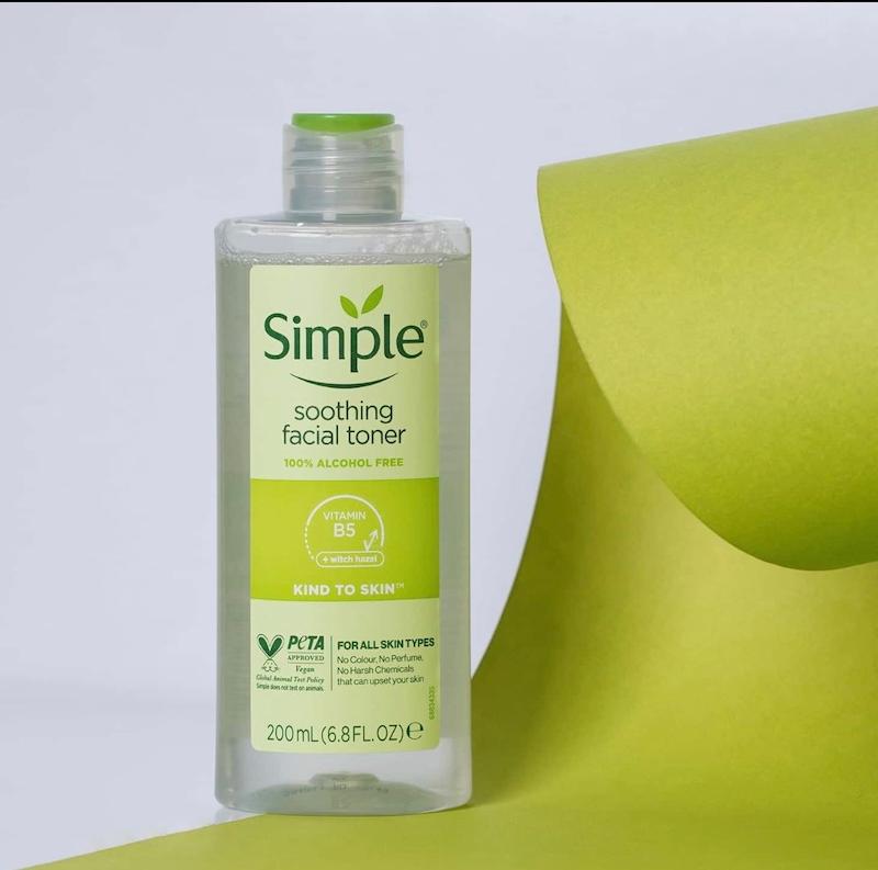 تونر تسکین دهنده مناسب انواع پوست سیمپل – 200ml
