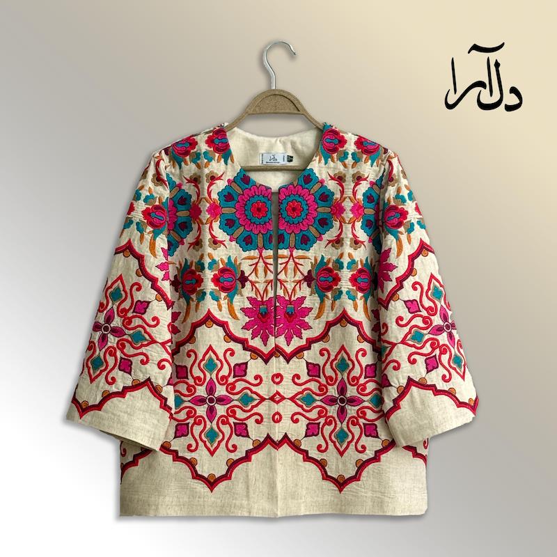 کت لینن سوزندوزی
