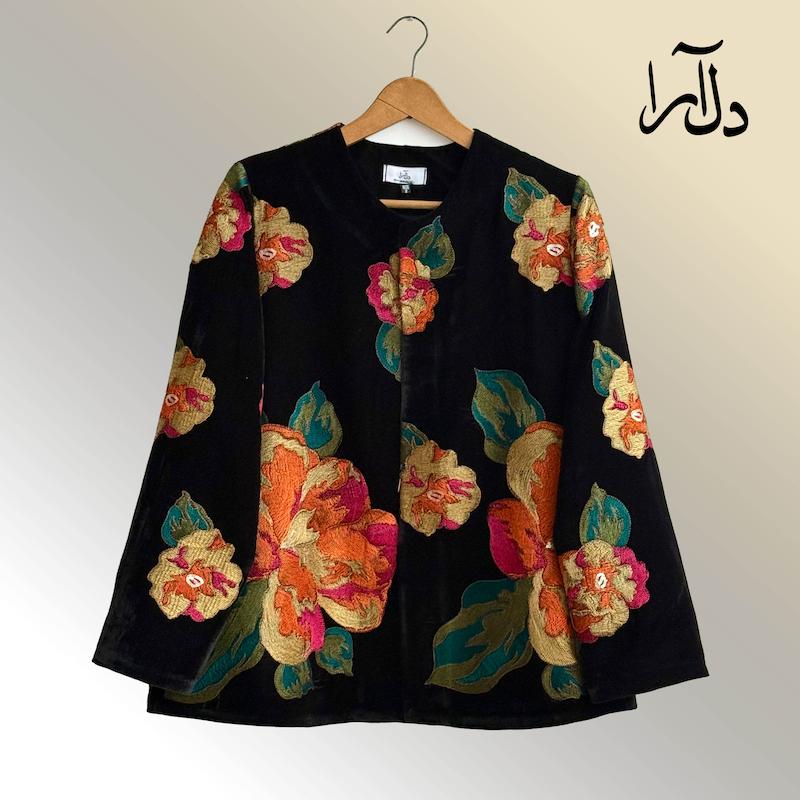 کت مخمل گلدوزی 