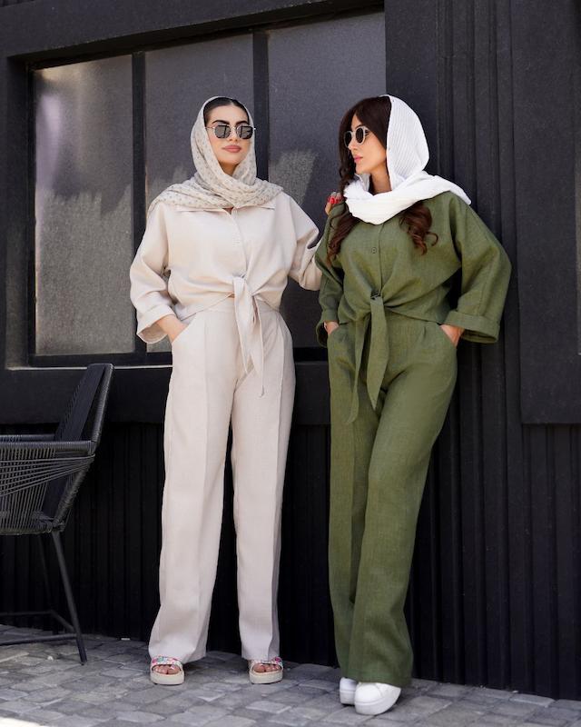 ست زنانه کیمیا   شومیز شلوار