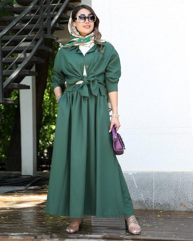 ست زنانه گیلدخت  شومیز دامن