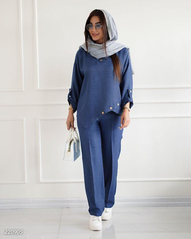 ست زنانه شومیز شلوار زرین