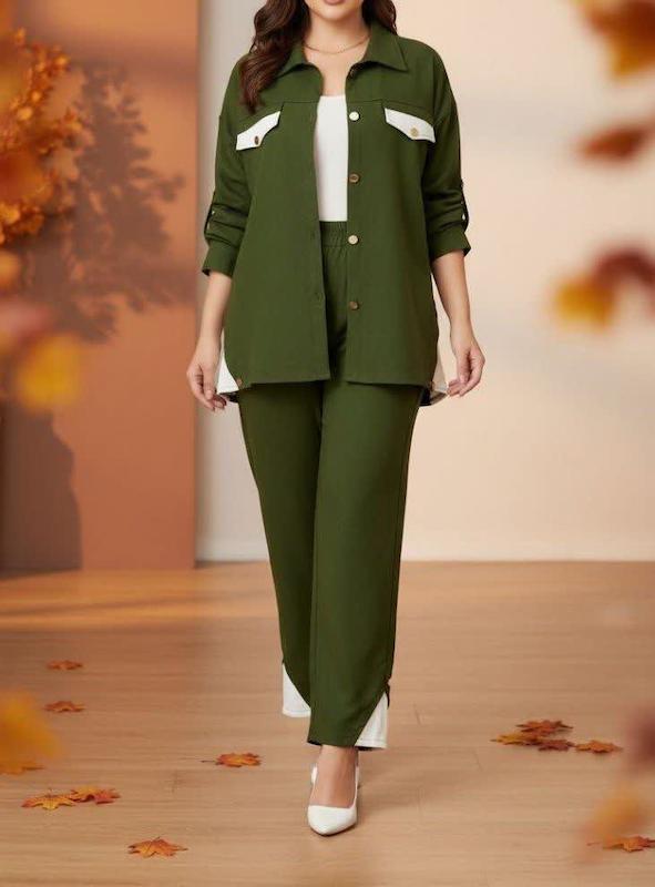 ست مانتو شلوار پرچی