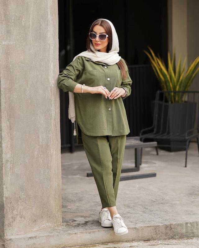 ست زنانه نرگس شومیز شلوار