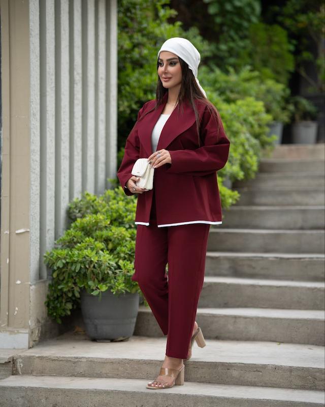 ست زنانه الی مانتو شلوار