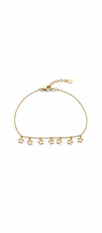 دستبند طلا  شرابه ای طرح ستاره