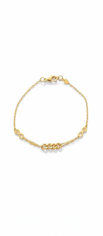 دستبند طلا  کارتیر بینهایت قلب