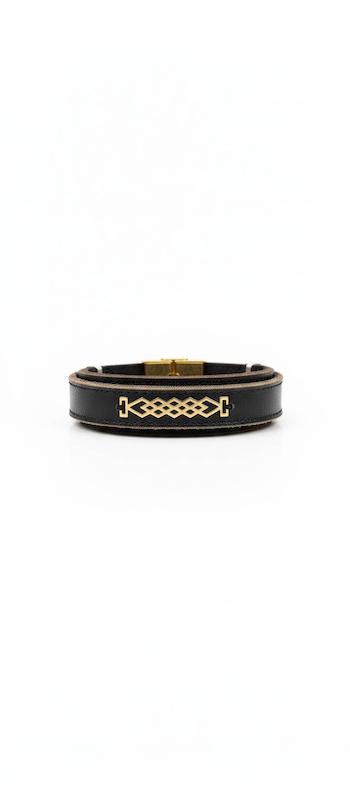 دستبند چرمی طلا