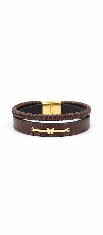 دستبند چرمی طلا