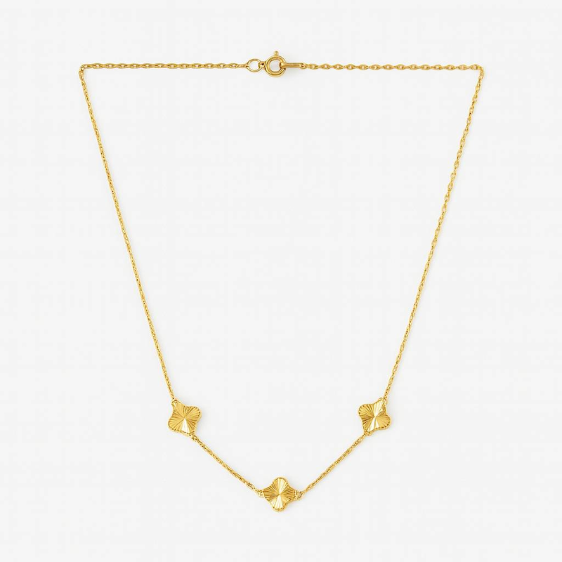 گردنی طلا  ونکلیف سه گل