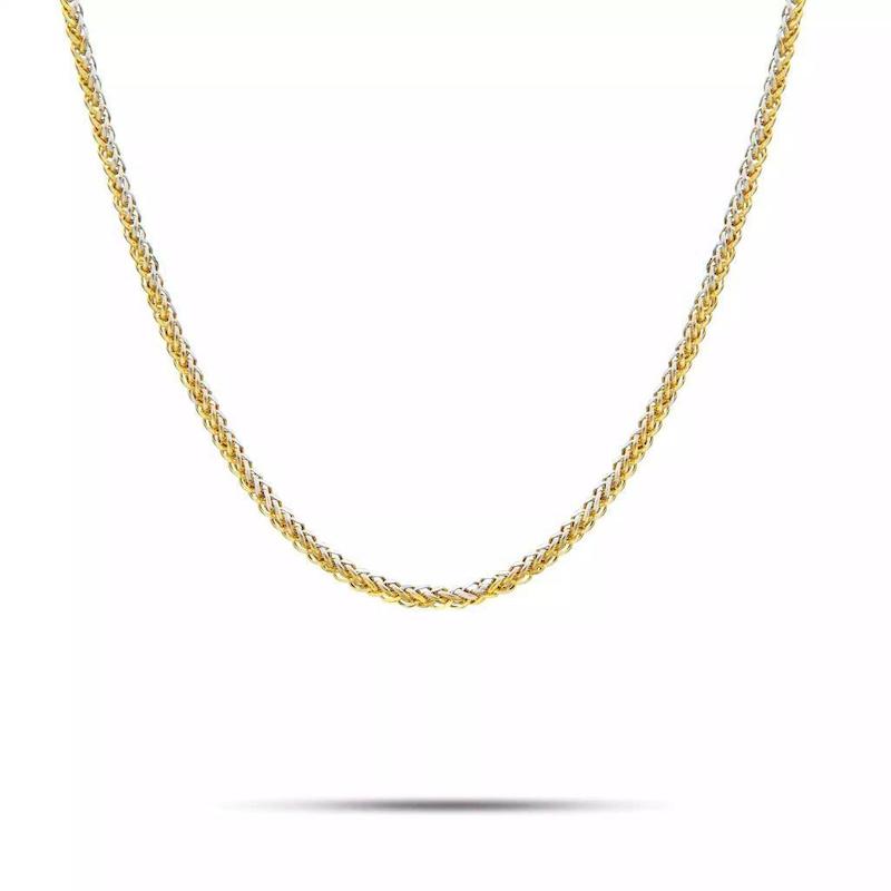 زنجیر طلا میرو دو رنگ 