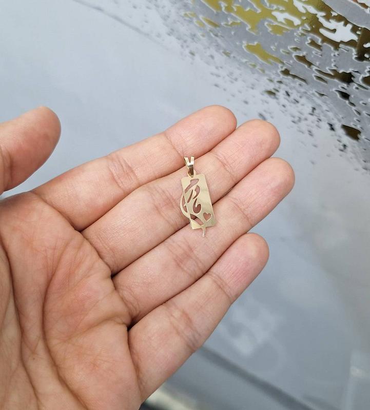 پلاک طلا  مادرم