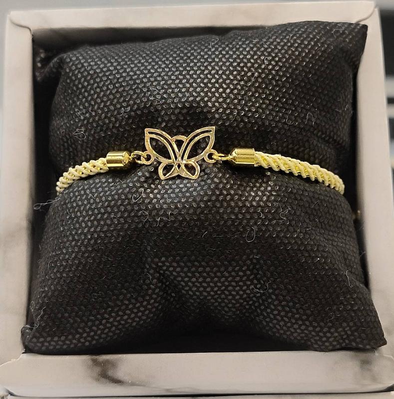 دستبند طلا پروانه 