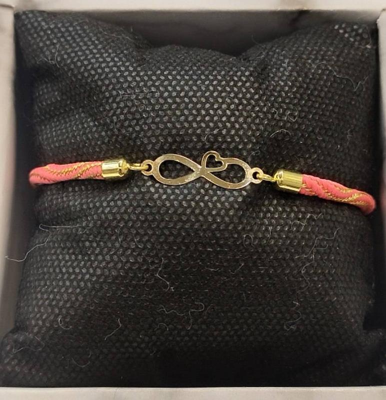 دستبند طلا بنهایت قلب 