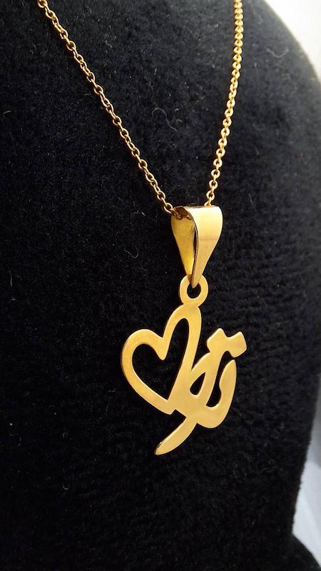 پلاک طلا 18عیار طرح تو قلب 