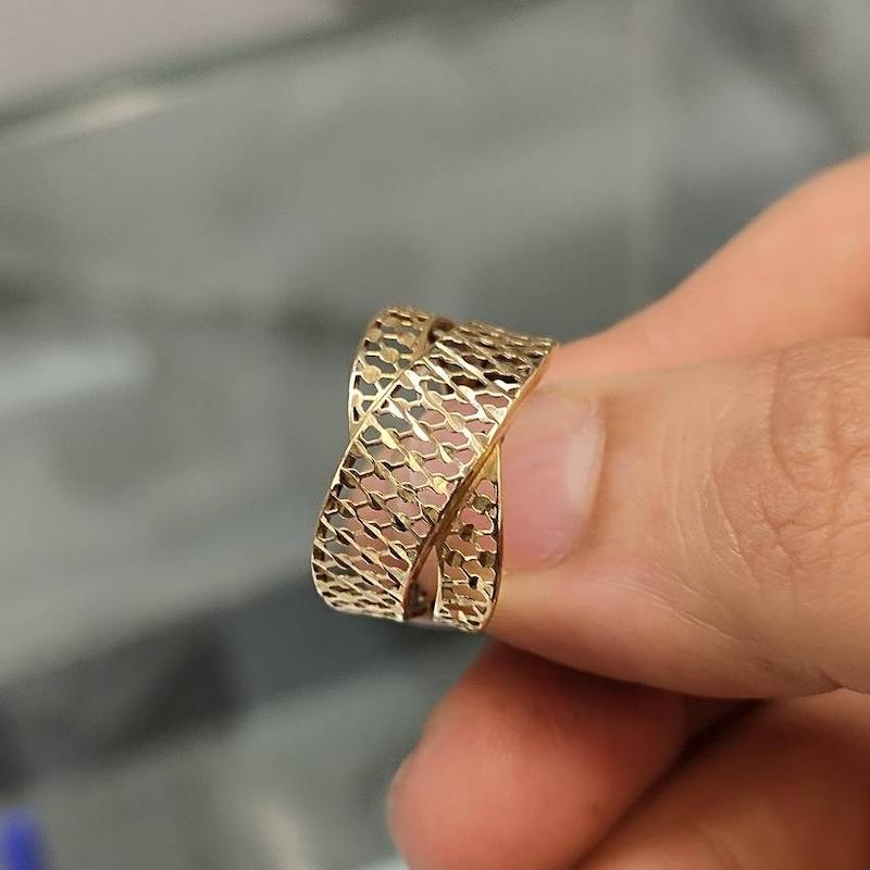 انگشتر فیوژن طلا 18 عیار بدون اجرت 