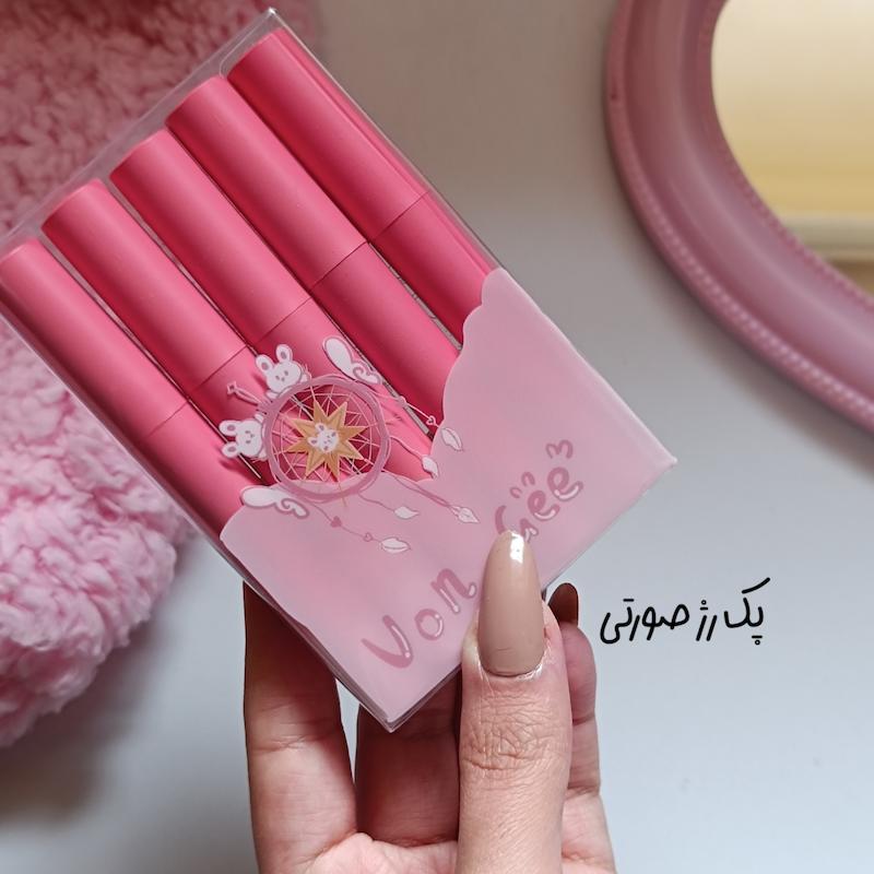 پک رژ لب پنج عددی صورتی