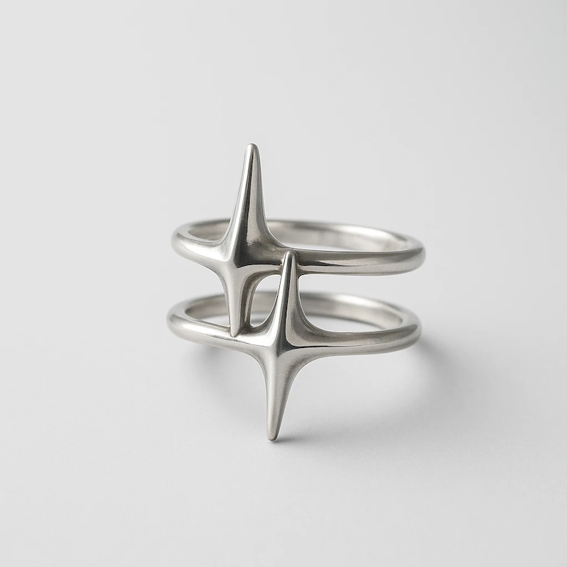 انگشتر نقره مدل نوران