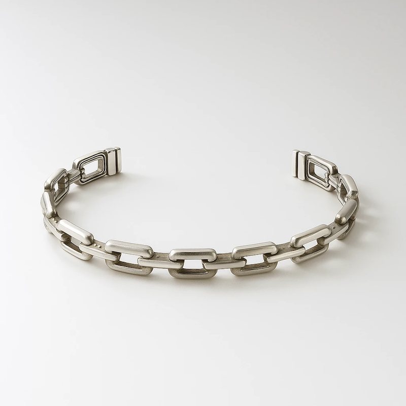 بنگل نقره زنانه مدل زنجیری مینیمال