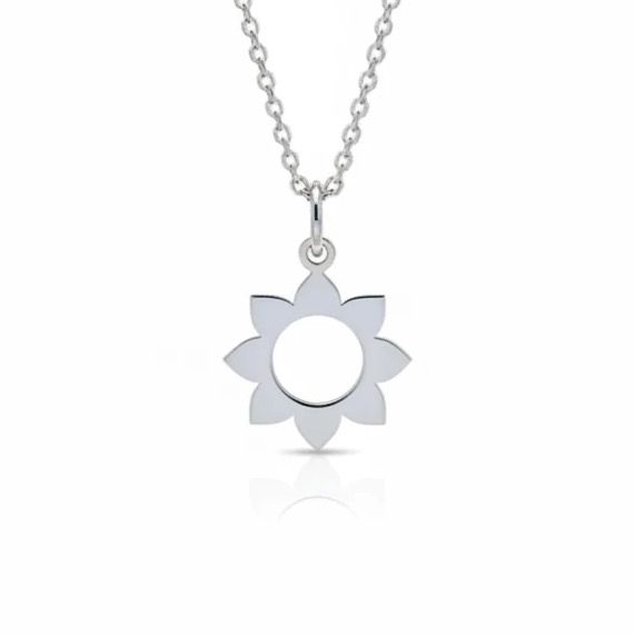 آویز نقره زنانه مدل خورشید مینیمال