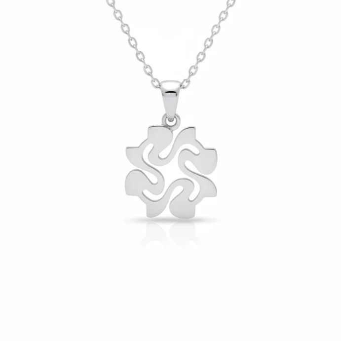 آویز نقره زنانه مدل پیوند مینیمال