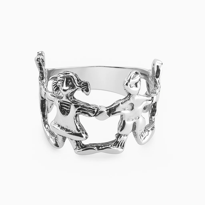 انگشتر نقره مدل عشق کودکانه