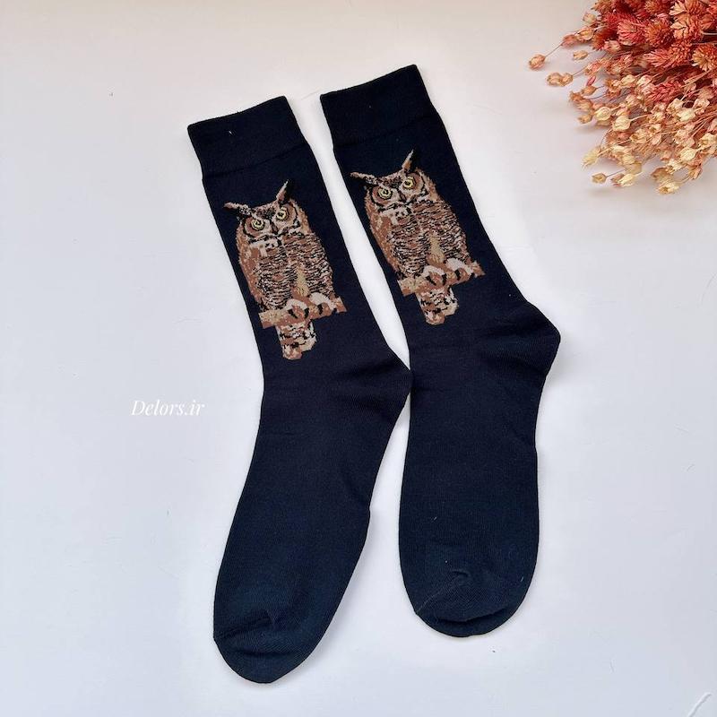 جوراب هنری مردانه جغد 🦉 کد1320