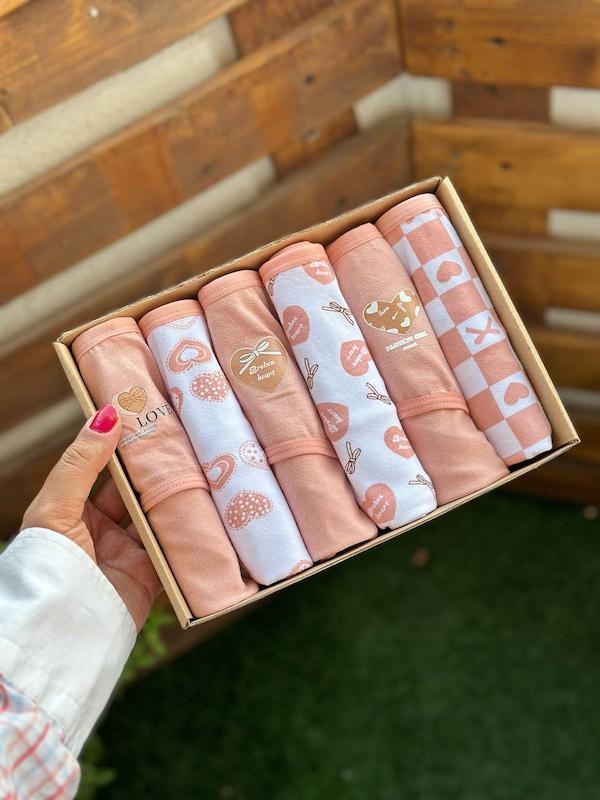 شورت عروسکی 2XL قلب صورتی کد1539