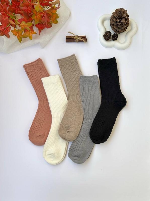 جوراب  نیمساق کبریتی بافت لاما کد1701