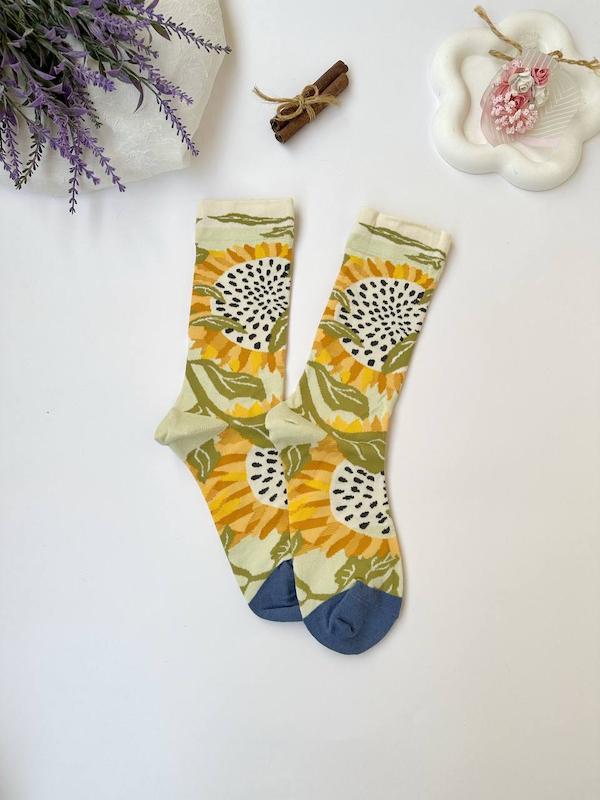 جوراب هنری زنانه آفتابگردون کد1695