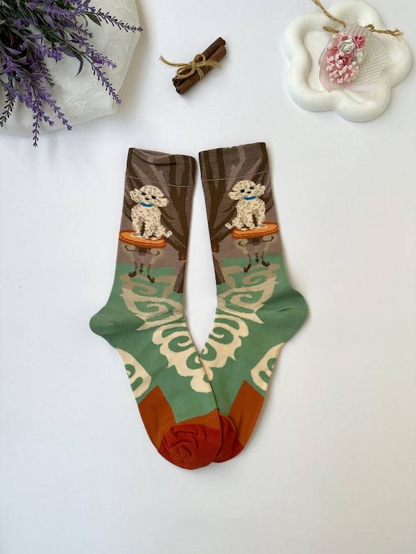 جوراب هنری زنانه داگ کد  1714