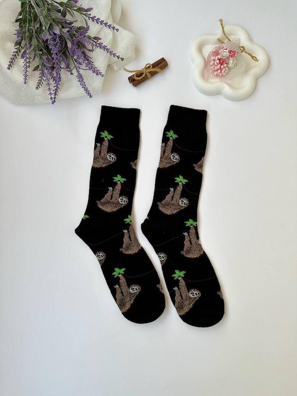 جوراب هنری مردانه تنبل درختی کد 1681