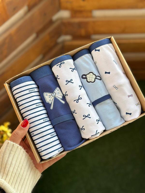 شورت عروسکی  3XL پاپیون آبی کد1740