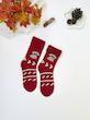 جوراب نیم ساق حوله ای کریسمسی کد 1745