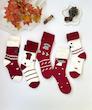 جوراب نیم ساق حوله ای کریسمسی کد 1745