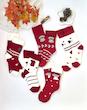 جوراب نیم ساق حوله ای کریسمسی کد 1745