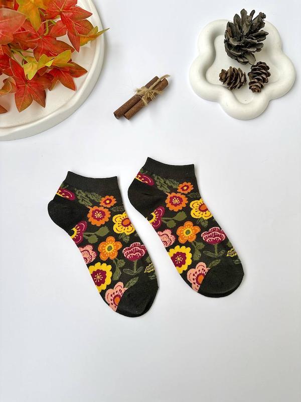 جوراب هنری مچی باغ گل کد1795