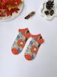 جوراب هنری مچی فلاور نارنجی کد1785