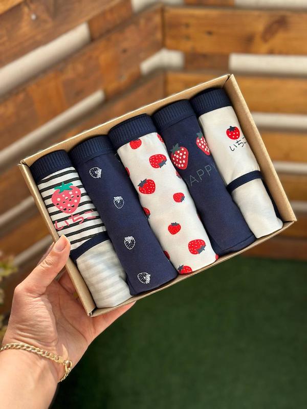 شورت عروسکی 2XL توتفرنگی سرمه ای کد1816