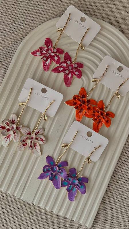 گوشواره آویز گل