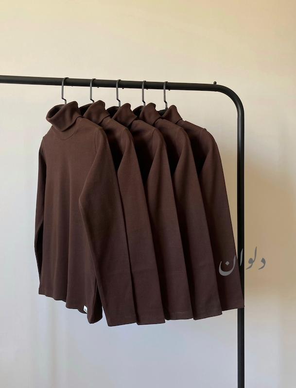بلوز یقه اسکی شکلاتی کد ۱۶۱