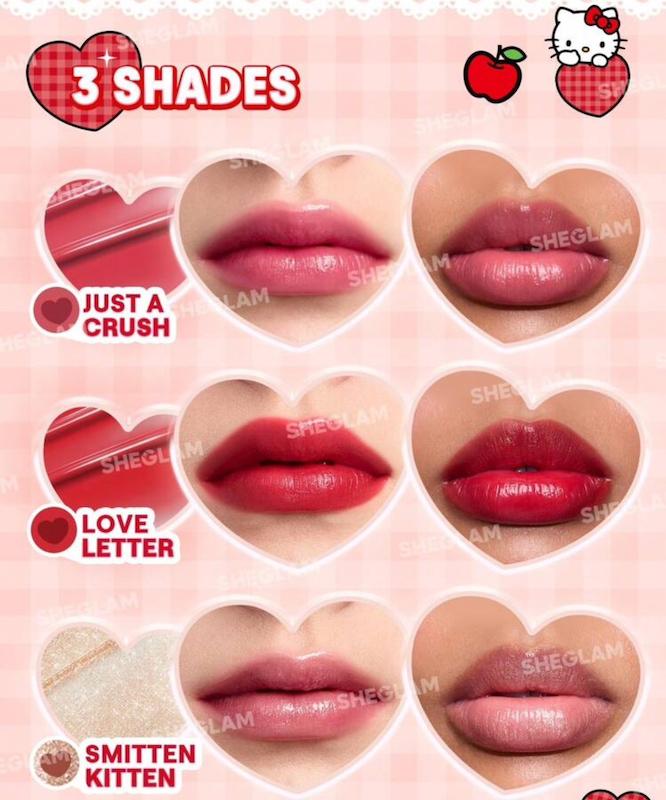 رژ لب جامد آبرسان هلوکیتی شیگلم SHEGLAM رنگ Smitten kitten
