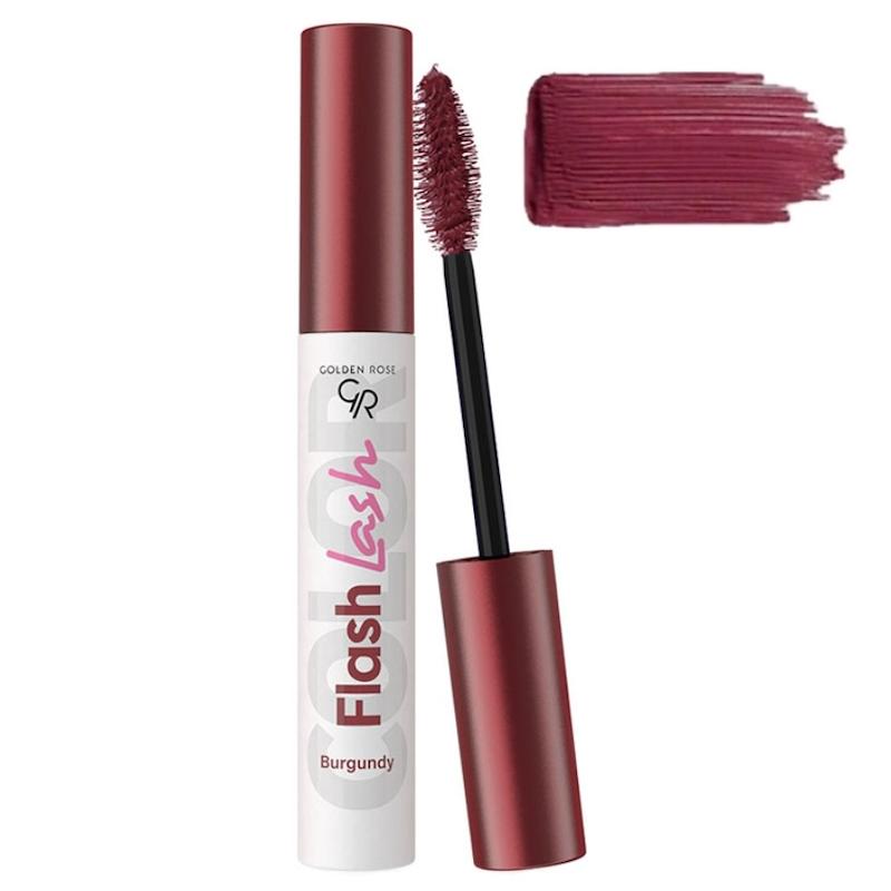 ریمل رنگی گلدن رز مدل Flash lash رنگ Burgundy 