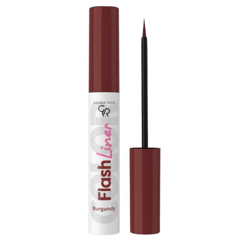 خط چشم مویی رنگی گلدن رز مدل Flash liner رنگ Burgundy 