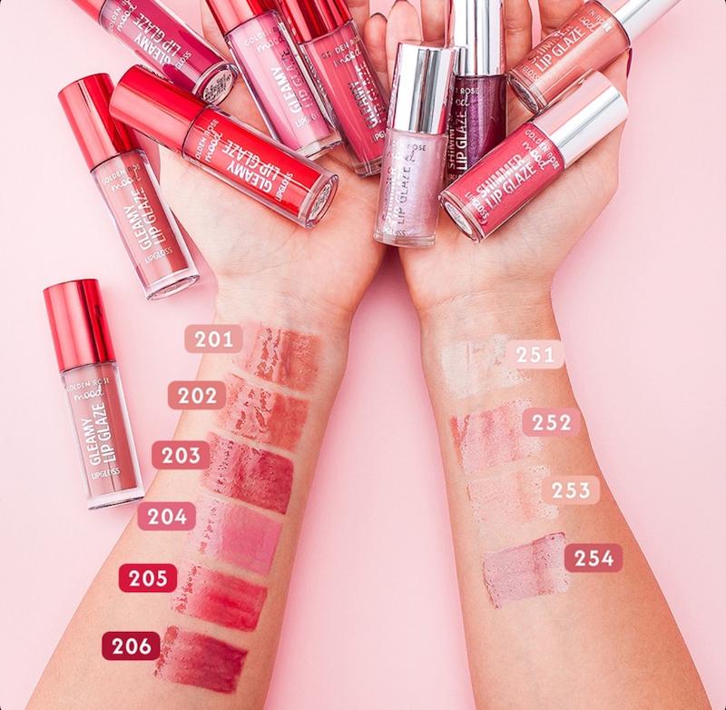 لیپ گلاس مدل Mood  Gleamy Lip Glaze Lipgloss گلدن رز کد 202
