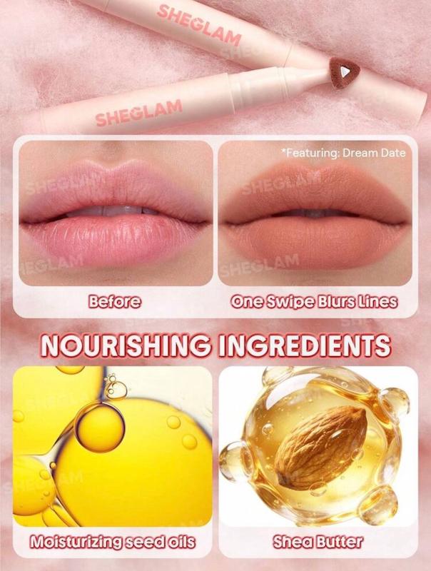 رژ لب مات مارشمالو پاف شیگلم SHEGLAM رنگ Sunset melt