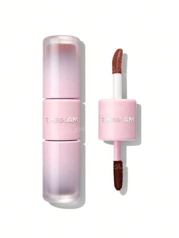 رژ لب پیل‌آف و برق لب دوکاره شیگلم SHEGLAM رنگ Mocha cream