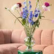 گلدان لوزی شیشه ای سبز