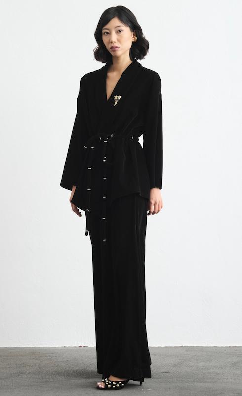 روب مخمل طوطی مشکی  (10% off)